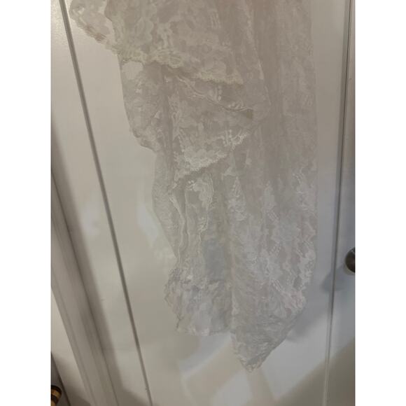 80s Vintage Victoria's Secret Dress Gold Label White Lace Nightgown Slip Dress - Picture 6 of 12